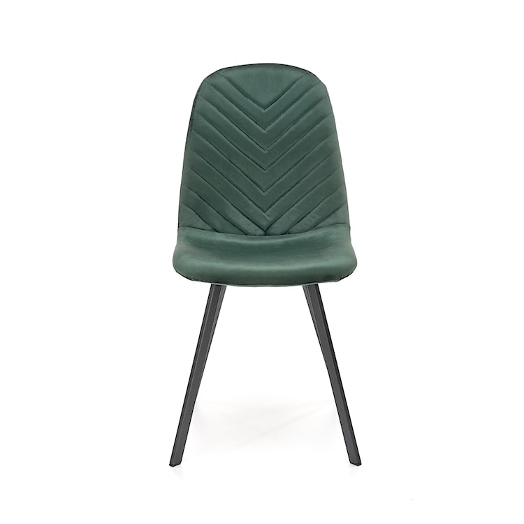 Krzesło tapicerowane Haripad zielone z przeszyciami  - zdjęcie 7