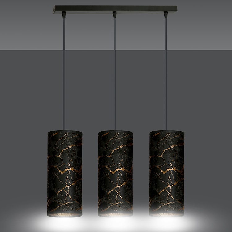 Lampa wisząca Karrla x3 50 cm czarny marmur  - zdjęcie 4