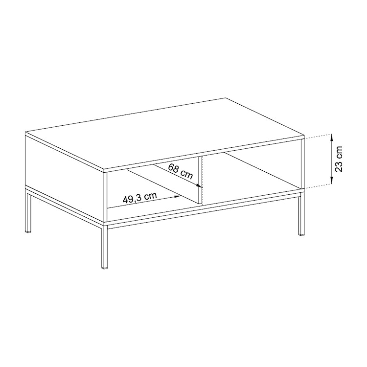 Stolik kawowy Monne 68x104 cm beżowe vintage  - zdjęcie 8