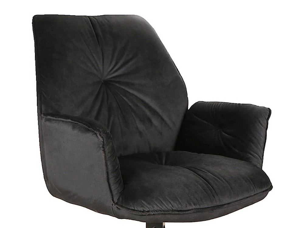 Krzesło tapicerowane Flasson z podłokietnikami czarny velvet  - zdjęcie 2