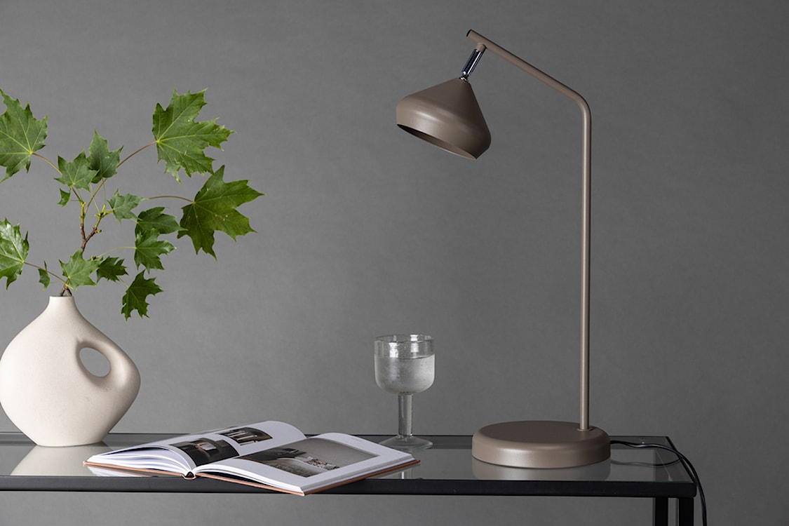 Lampa stołowa Isaberg 52 cm jasnobrązowa  - zdjęcie 2