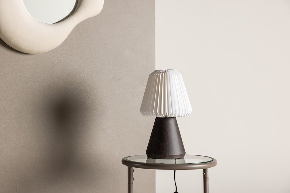 Lampa stołowa Fjallen 33 cm biała/orzech  - zdjęcie 2