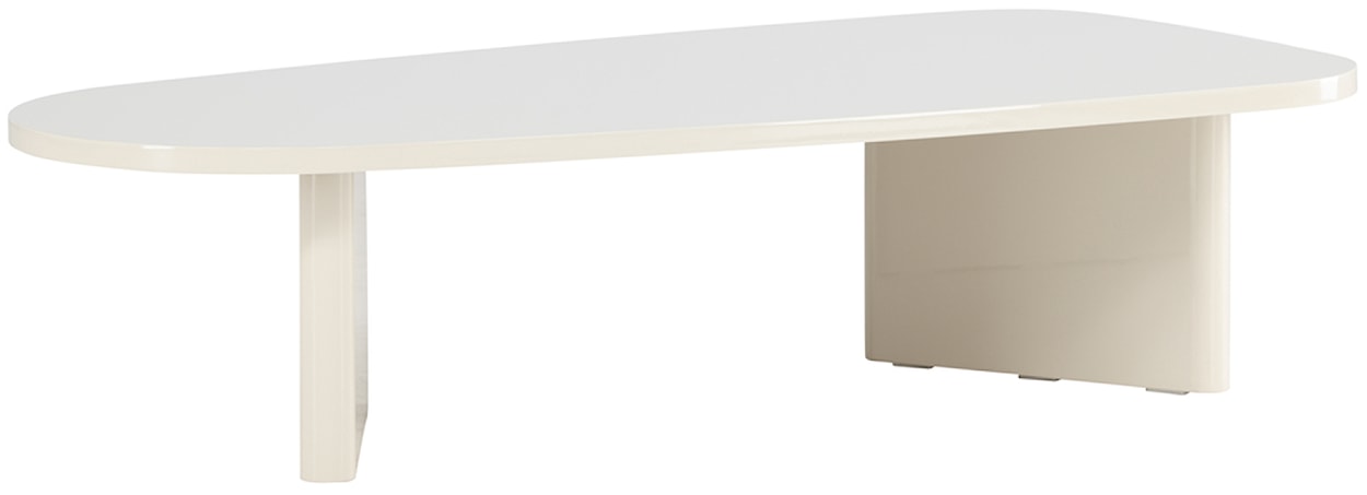 Stolik kawowy Ritony 130x65 cm jasnobeżowy 