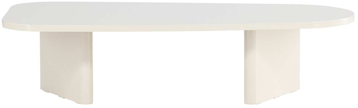 Stolik kawowy Ritony 130x65 cm jasnobeżowy  - zdjęcie 5