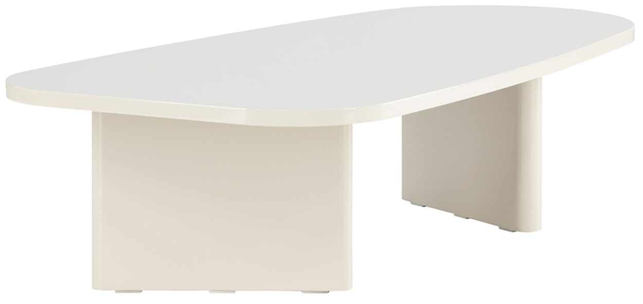 Stolik kawowy Ritony 130x65 cm jasnobeżowy  - zdjęcie 6