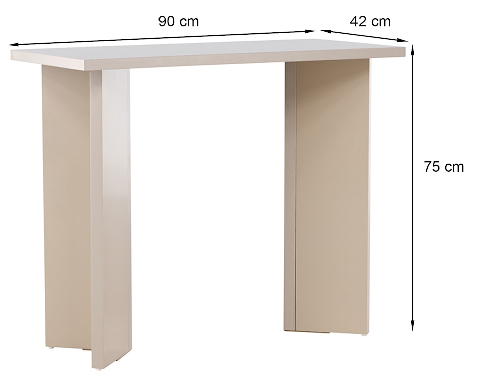 Toaletka biurko Runetice 90 cm kremowa  - zdjęcie 5