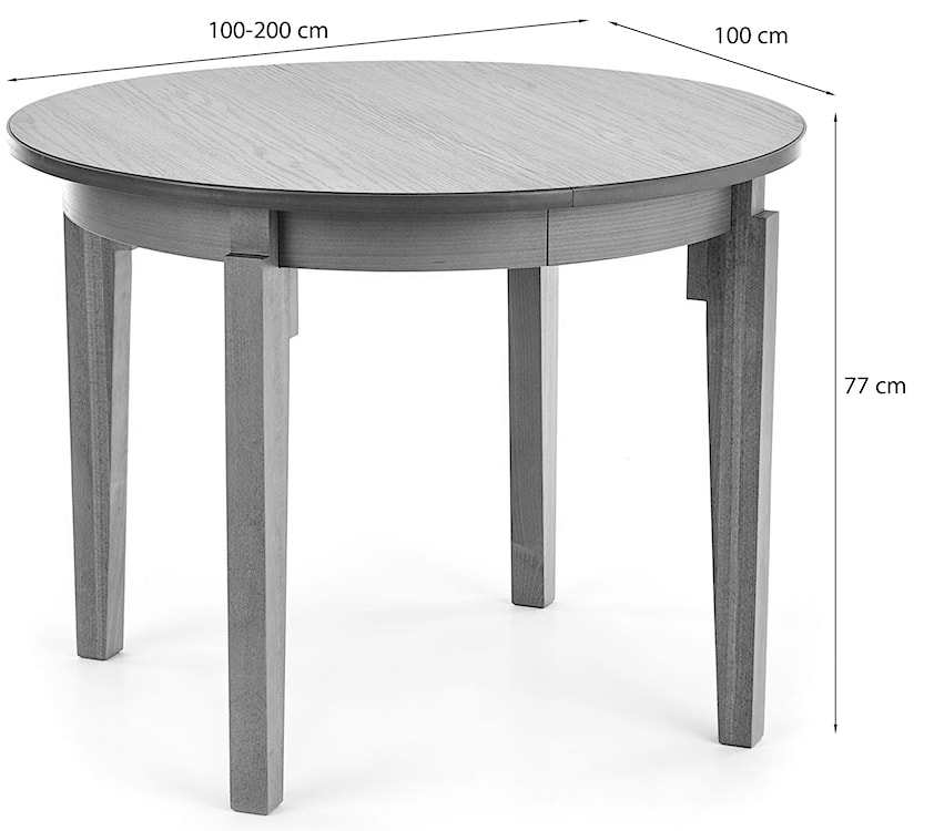 Stół rozkładany Sorbus 100-200 cm biały  - zdjęcie 6