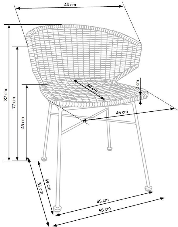 Krzesło ogrodowe Creamles z beżowego technorattanu  - zdjęcie 4