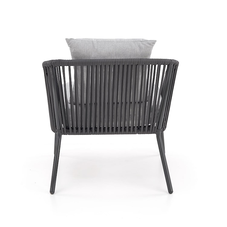 Zestaw mebli ogrodowych Whiple pięcioosobowy popielaty z jasnoszarymi poduchami   - zdjęcie 14