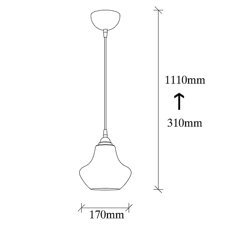 Lampa sufitowa Cheeny w kształcie dzwonu średnica 15 cm  - zdjęcie 7