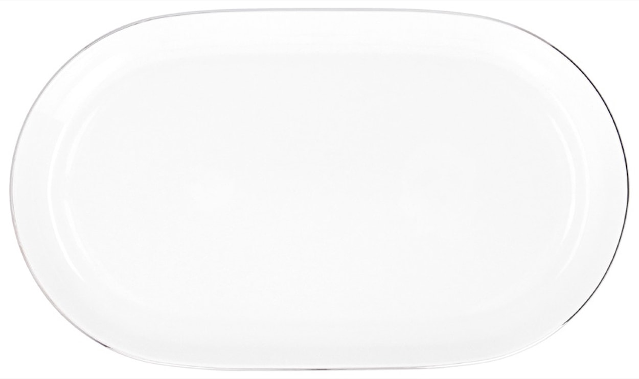 Serwis obiadowy porcelanowy dla 12 os. City biało-srebrne  - zdjęcie 10
