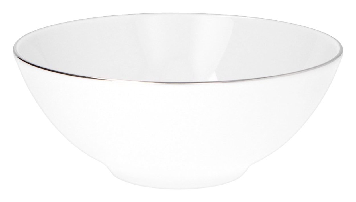 Serwis obiadowy porcelanowy dla 12 os. City biało-srebrne  - zdjęcie 4