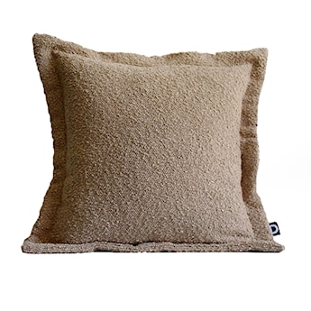 Poszewka Boucle z dekoracyjnym rantem 40x40 cm beżowa