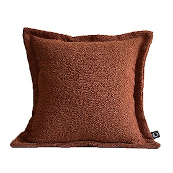Poszewka Boucle z dekoracyjnym rantem 40x40 cm rdzawobrązowa