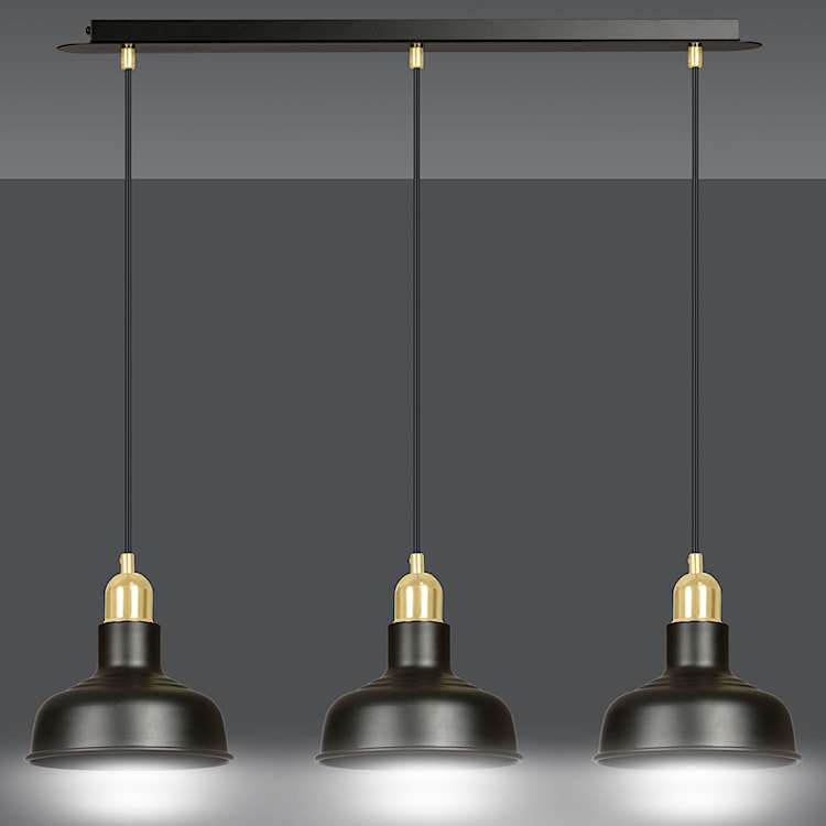 Lampa wisząca Ibere x3 72 cm czarna  - zdjęcie 6