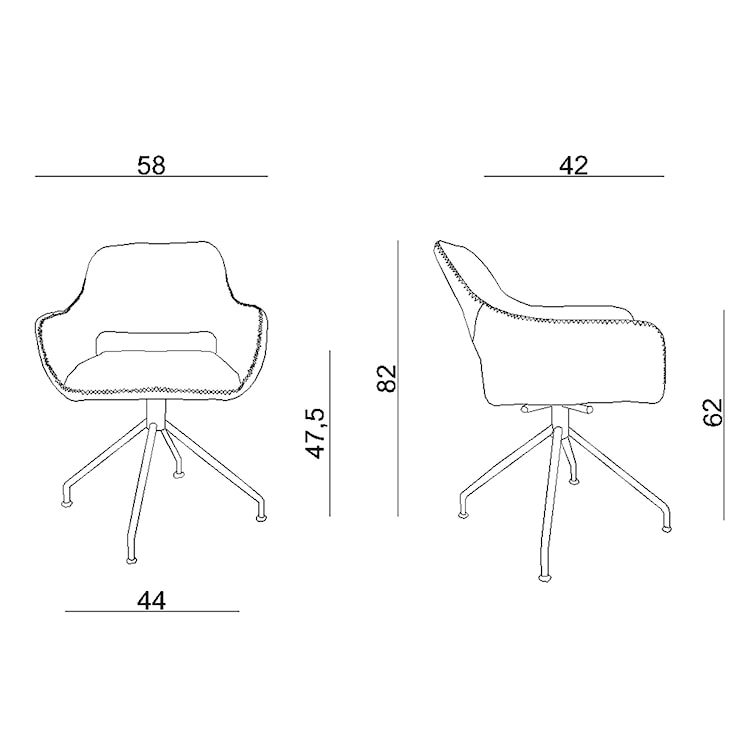 Krzesło konferencyjne Talia obrotowe ekoskóra białe  - zdjęcie 3