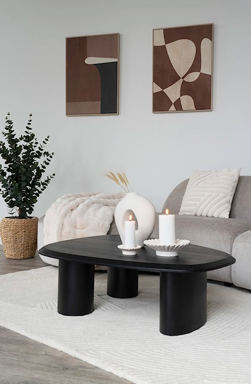 Stolik kawowy Turition fornir jesionowy czarny  - zdjęcie 3