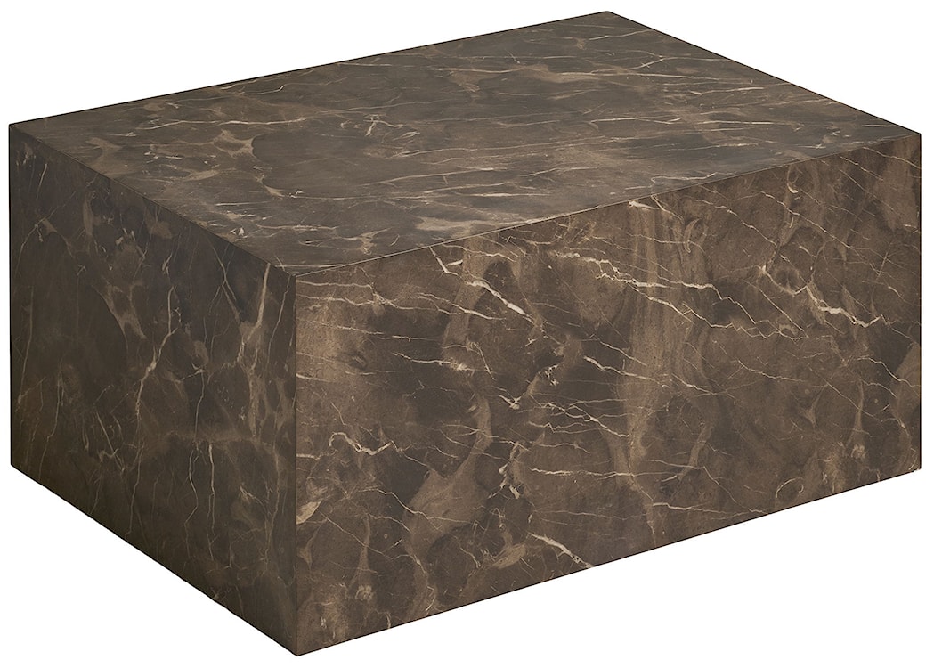 Stolik kawowy Asserves 60x80 cm brązowy marmur 