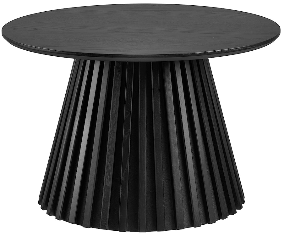 Stolik kawowy Nenters okrągły 70 cm dąb czarny fornir  - zdjęcie 4