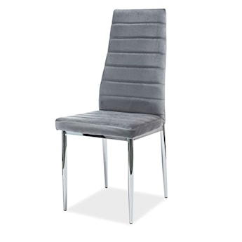 Krzesło tapicerowane Lastad velvet szare