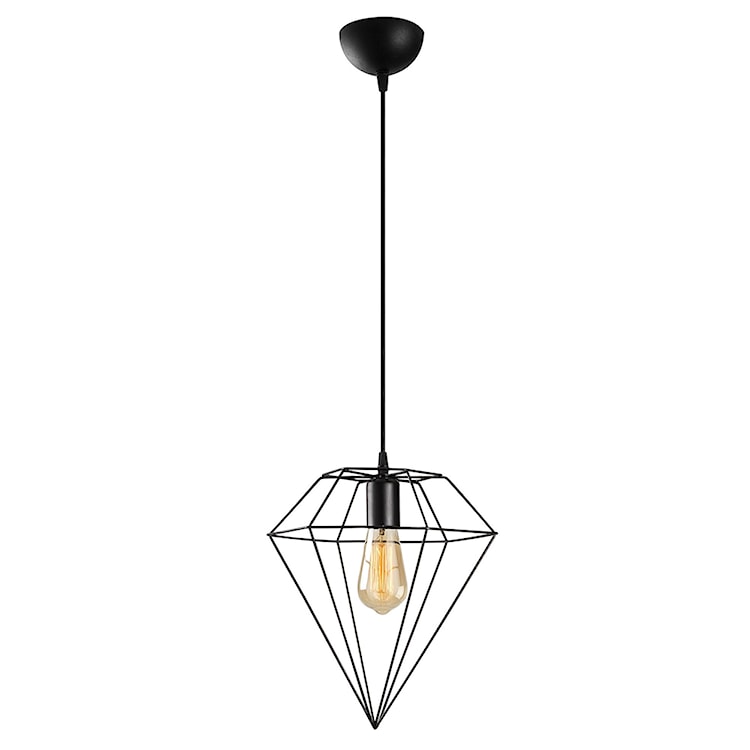 Lampa sufitowa Palmares w kształcie diamentu średnica 30 cm czarna  - zdjęcie 4