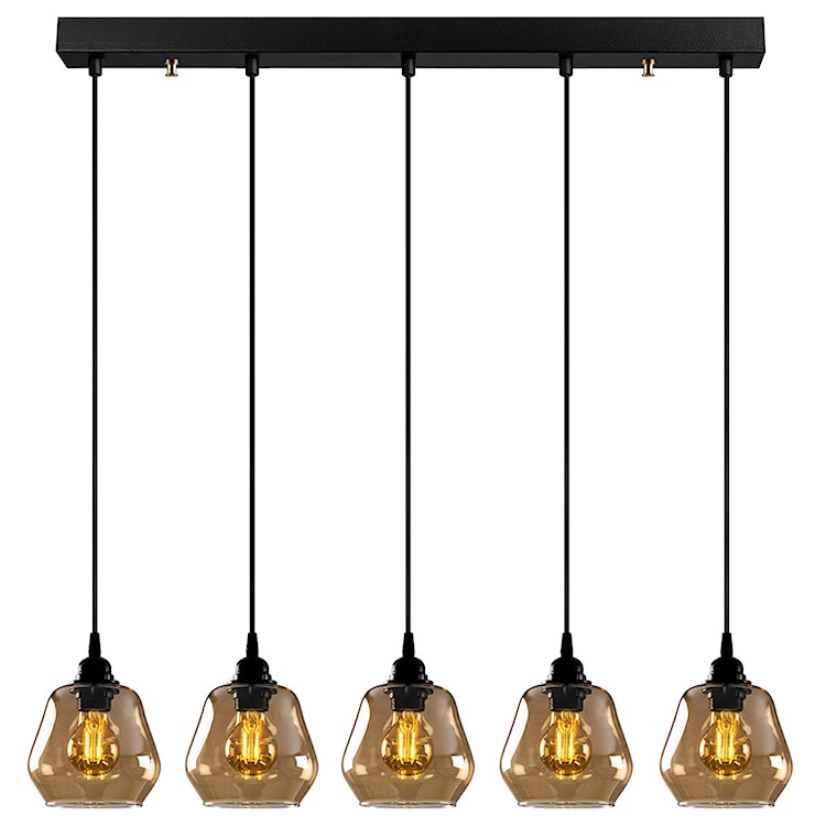 Lampa sufitowa Zelotti x5 85 cm czarna  - zdjęcie 2