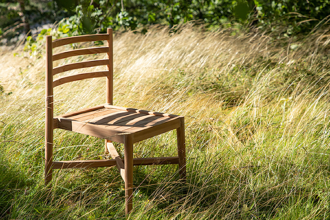 Krzesło ogrodowe Koyoo z drewna tekowego  - zdjęcie 2