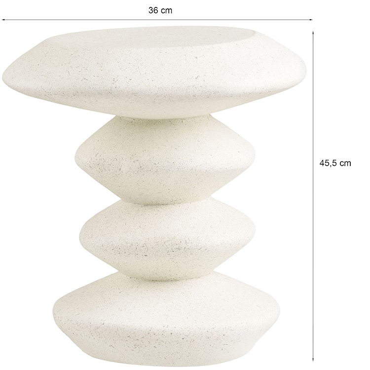 Stolik boczny Blackburn okrągły 36 cm biały  - zdjęcie 6