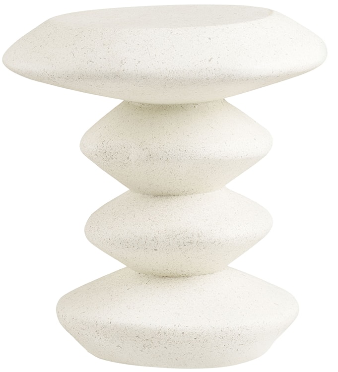 Stolik boczny Blackburn okrągły 36 cm biały 