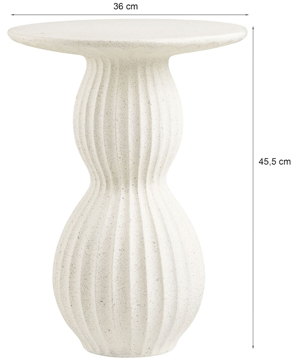 Stolik boczny Newtown okrągły 40 cm biały  - zdjęcie 6