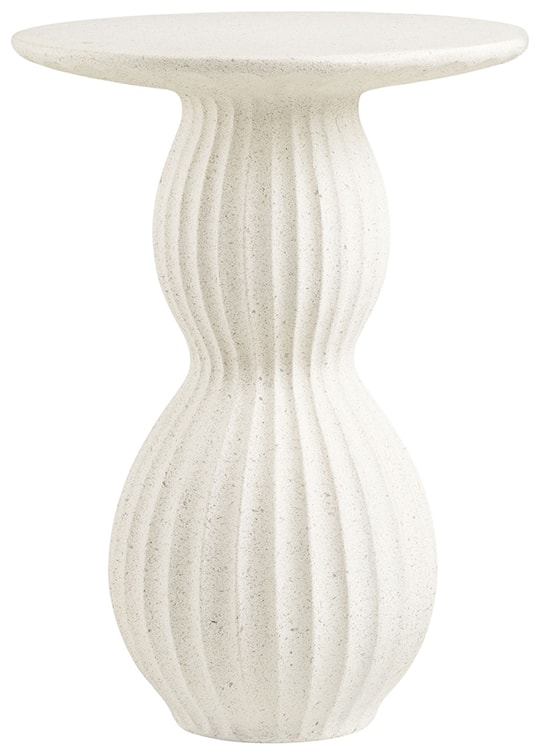 Stolik boczny Newtown okrągły 40 cm biały 