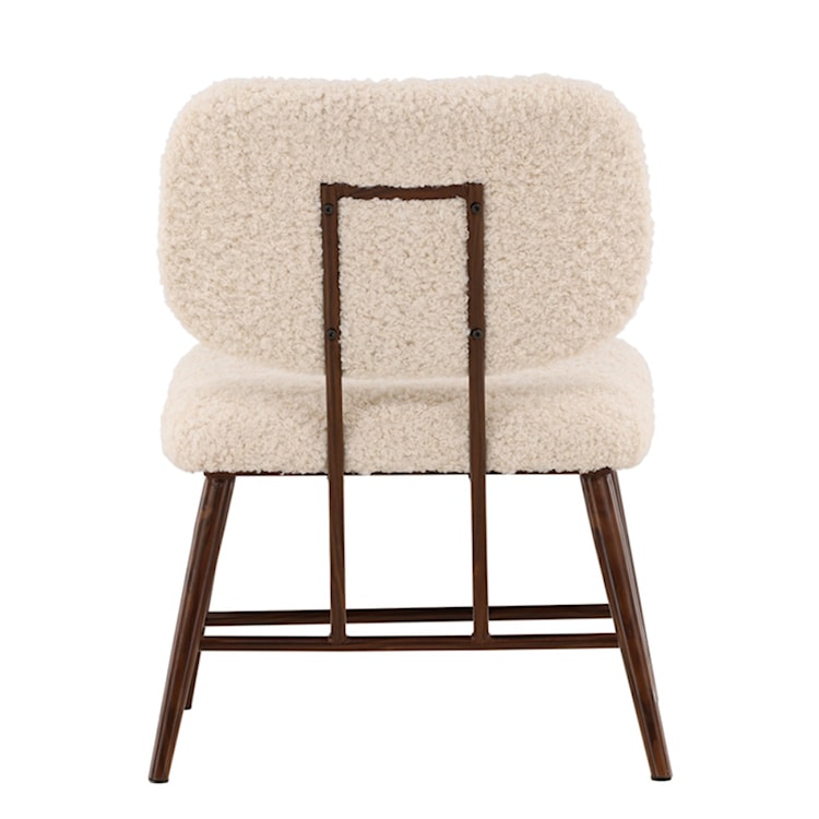 Krzesło tapicerowane Tutice w tkaninie boucle białe  - zdjęcie 5