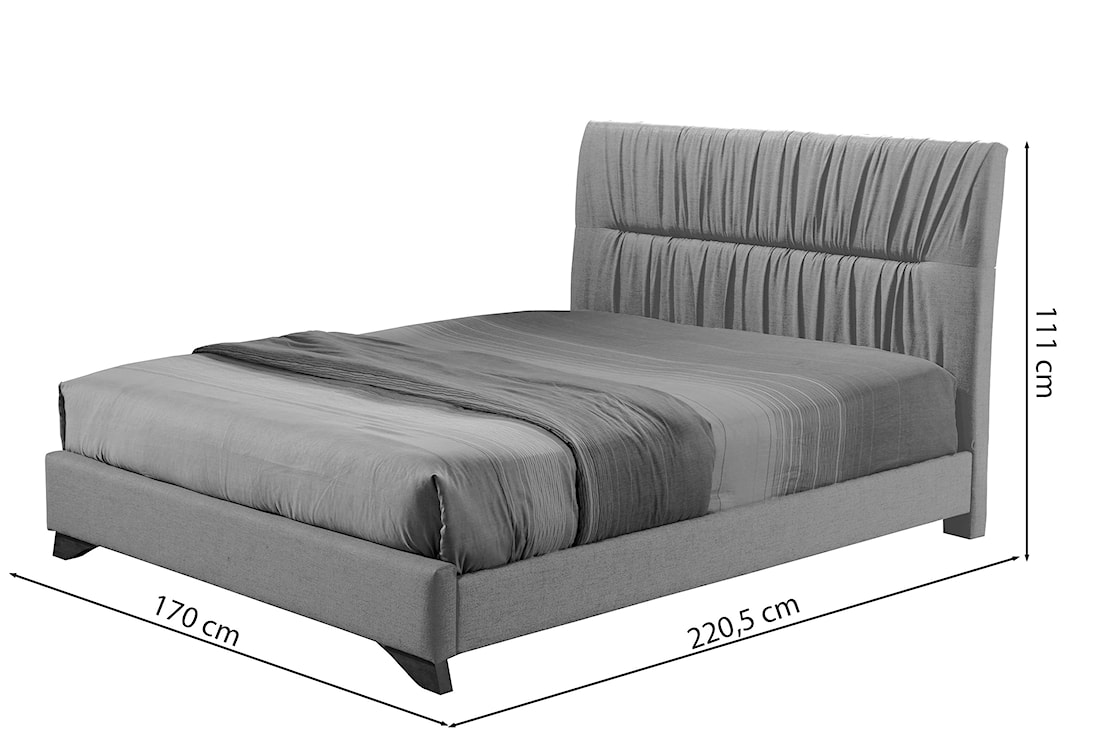 Łóżko tapicerowane Llana 160x200 cm bordowy velvet  - zdjęcie 2