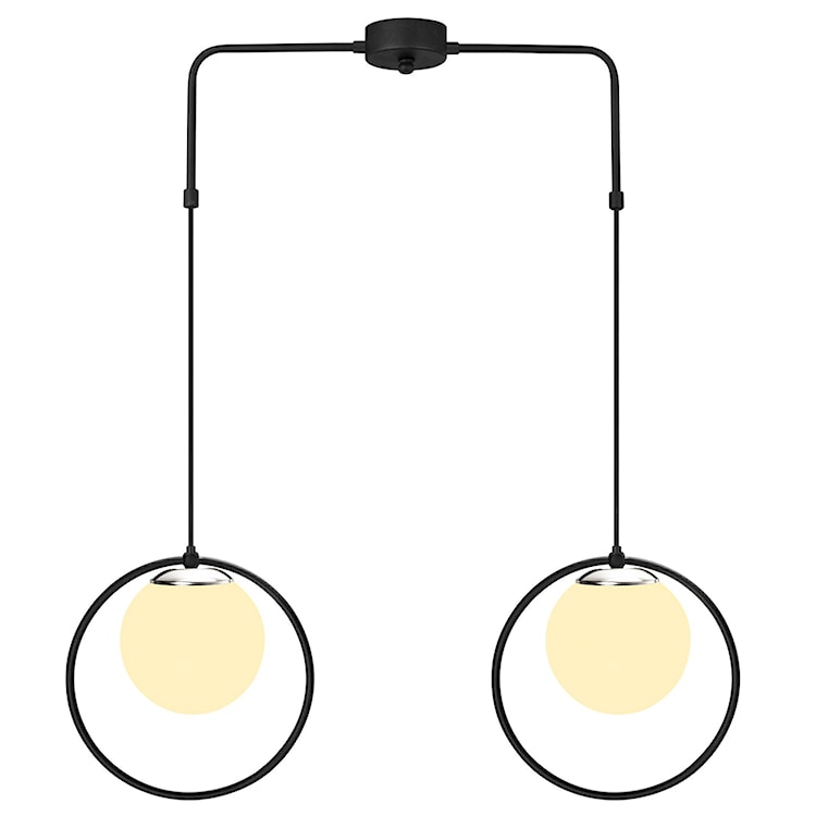 Lampa wisząca Solanum x2 czarno-biała 100 cm  - zdjęcie 3