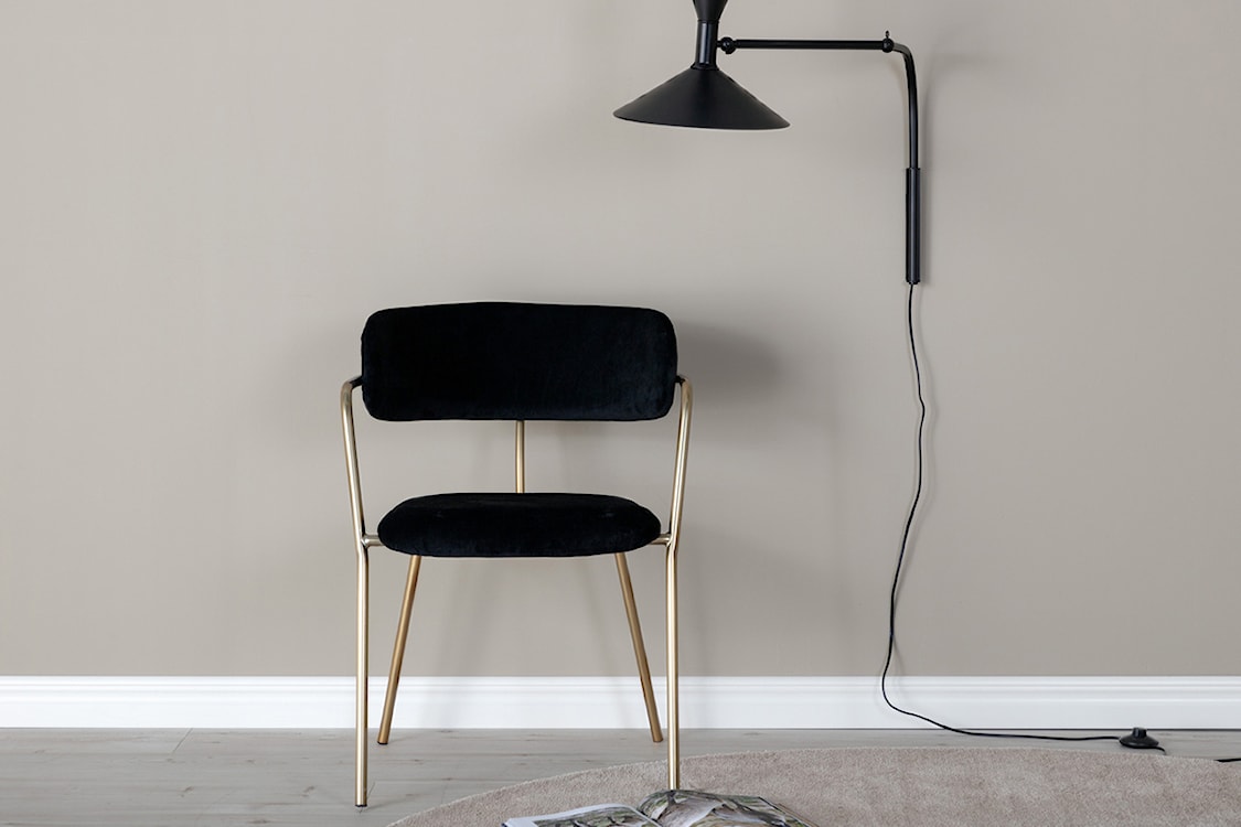 Krzesło nowoczesne Linessitive czarne/złote  - zdjęcie 3