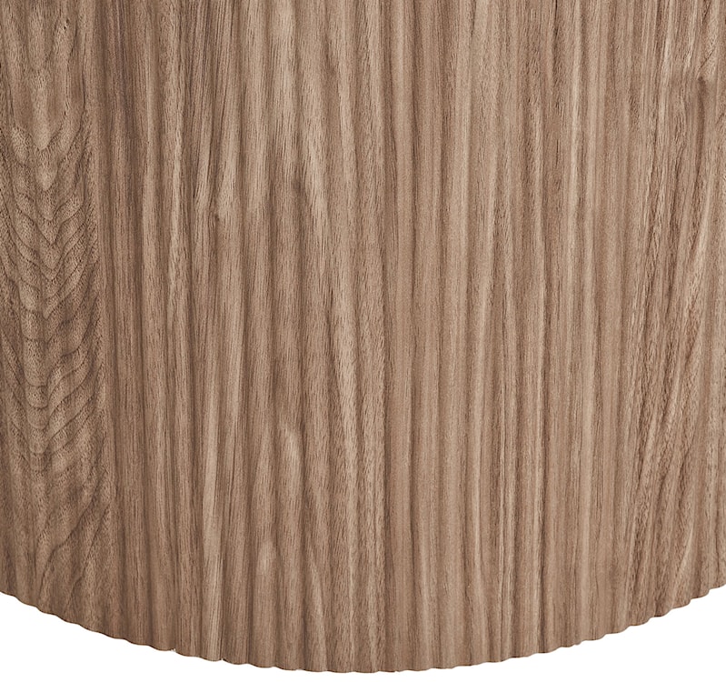 Stół okrągły do jadalni Athens 120 cm z okrągłą podstawą lamele jasny orzech ceramiczny blat  - zdjęcie 5