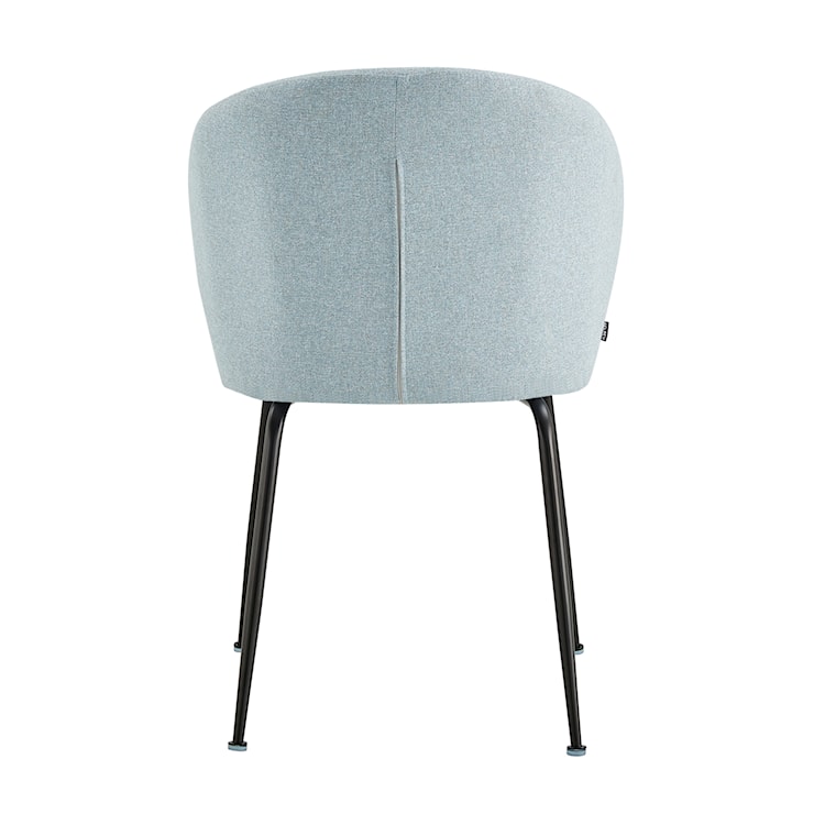 Krzesło tapicerowane Mealize w tkaninie hydrofobowej niebieskie na czarnych nogach  - zdjęcie 8