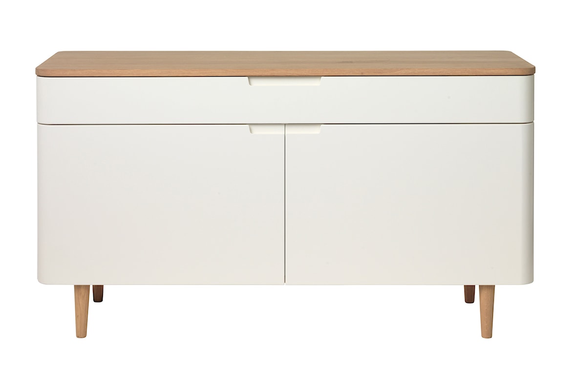 Komoda Borisee 140 cm dąb/biały