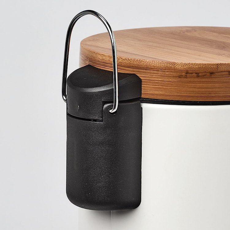 Kosz na śmieci Binne 3l biały/bambus  - zdjęcie 6