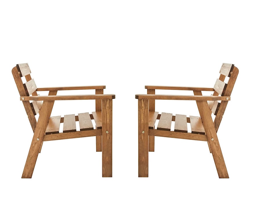 Zestaw mebli ogrodowych Wrotilm drewno sosnowe stół z 4 krzesłami miodowy  - zdjęcie 9