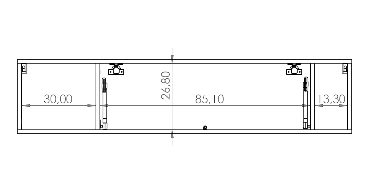 Szafka wisząca Perila 135 cm zamykana biała  - zdjęcie 7