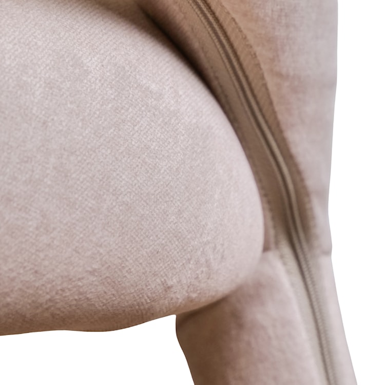 OUTLET Krzesło tapicerowane do jadalni Sonsify w tkaninie łatwoczyszczącej kremowy welur  - zdjęcie 17