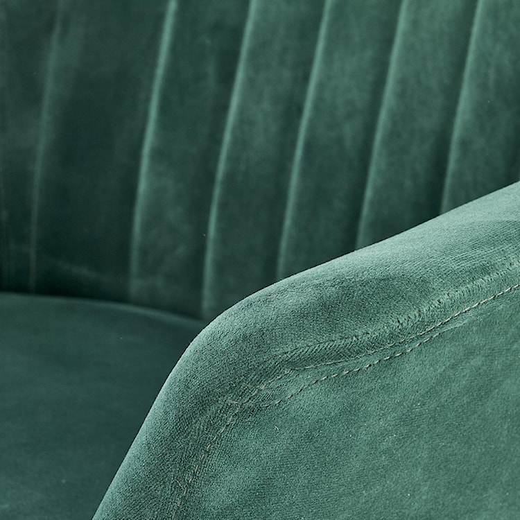 Sofa dwuosobowa Lapas zielona na złotych nóżkach  - zdjęcie 3