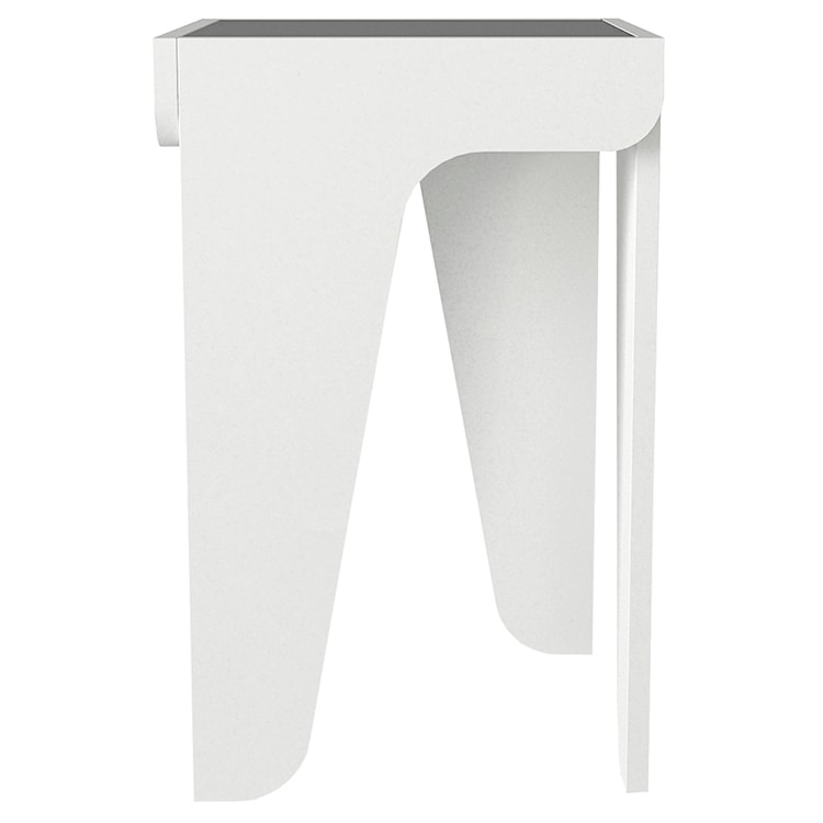 Stolik kawowy Meiza 36,8x36,8 cm biały  - zdjęcie 2