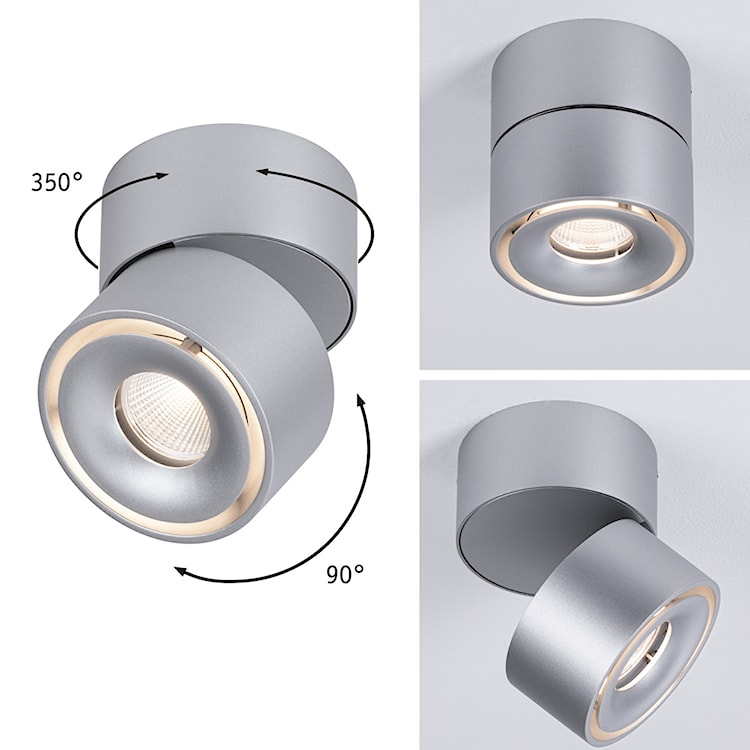 Spot sufitowy Nerong 8,3 cm srebrny  - zdjęcie 4