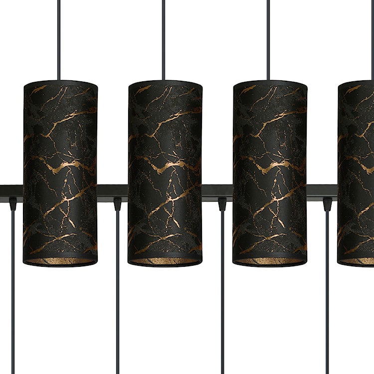 Lampa wisząca Karrla x4 65 cm czarny marmur  - zdjęcie 6