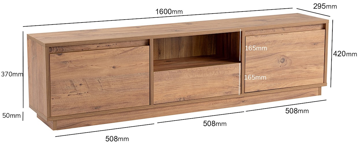 Szafka RTV Vanguard 160 cm sosna atlantycka  - zdjęcie 6