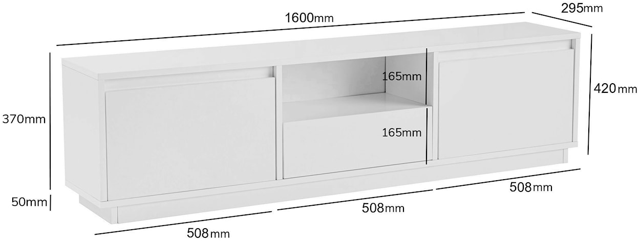 Szafka RTV Vanguard 160 cm szara  - zdjęcie 7