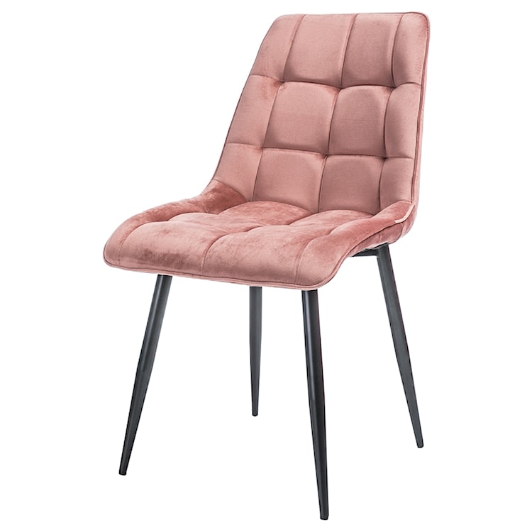 Krzesło tapicerowane Briare różowo - czarne  - zdjęcie 2