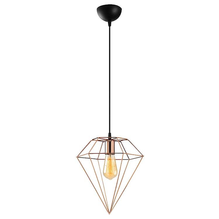 Lampa sufitowa Palmares w kształcie diamentu średnica 30 cm miedziana  - zdjęcie 2